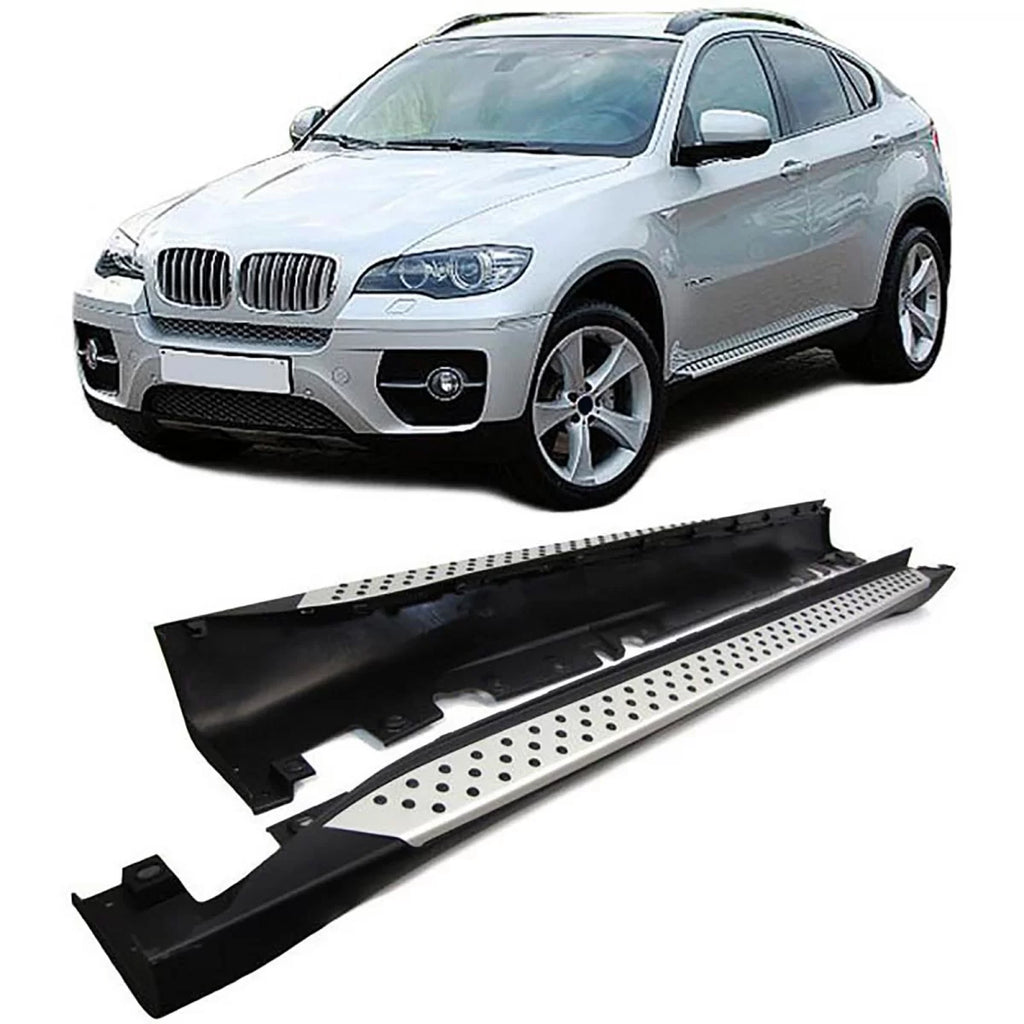 Alluminio Pedane laterali laterale protezione OE stile con ABE per BMW X6 E71 E72 08-14