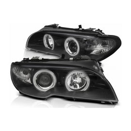 Angel Eyes CCFL fari anteriori per BMW Serie 3 E46 Coupe Cabrio (04.2003-2006) nero