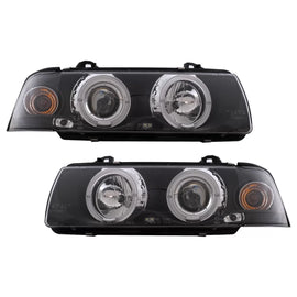 Angel Eyes fari anteriori per BMW Serie 3 E36 Coupe Cabrio (1991-08.1999) nero