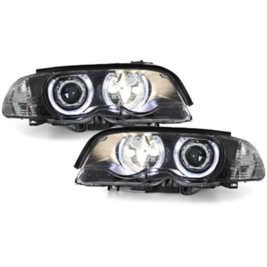 Angel Eyes fari anteriori per BMW Serie 3 E46 Coupe Cabrio (04.1999-03.2003) nero