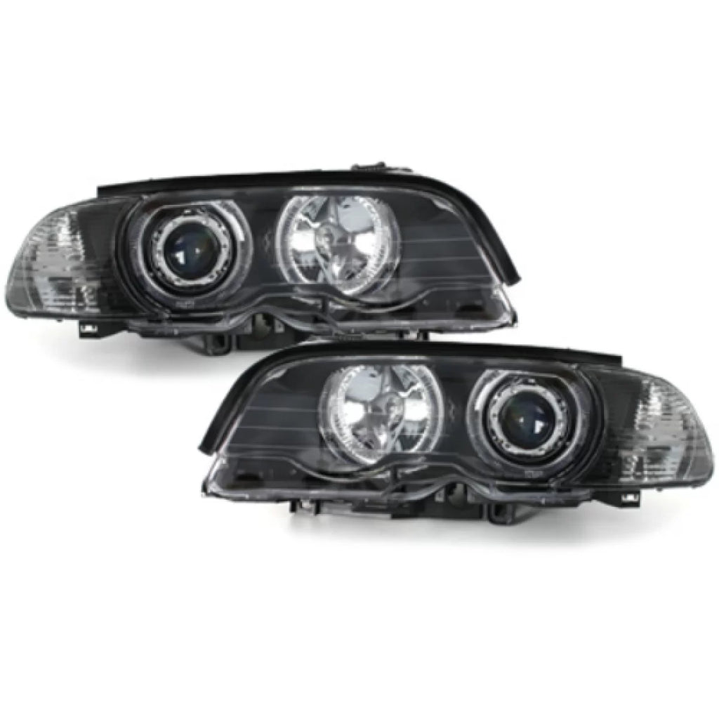 Angel Eyes fari anteriori per BMW Serie 3 E46 Coupe Cabrio (04.1999-03.2003) nero