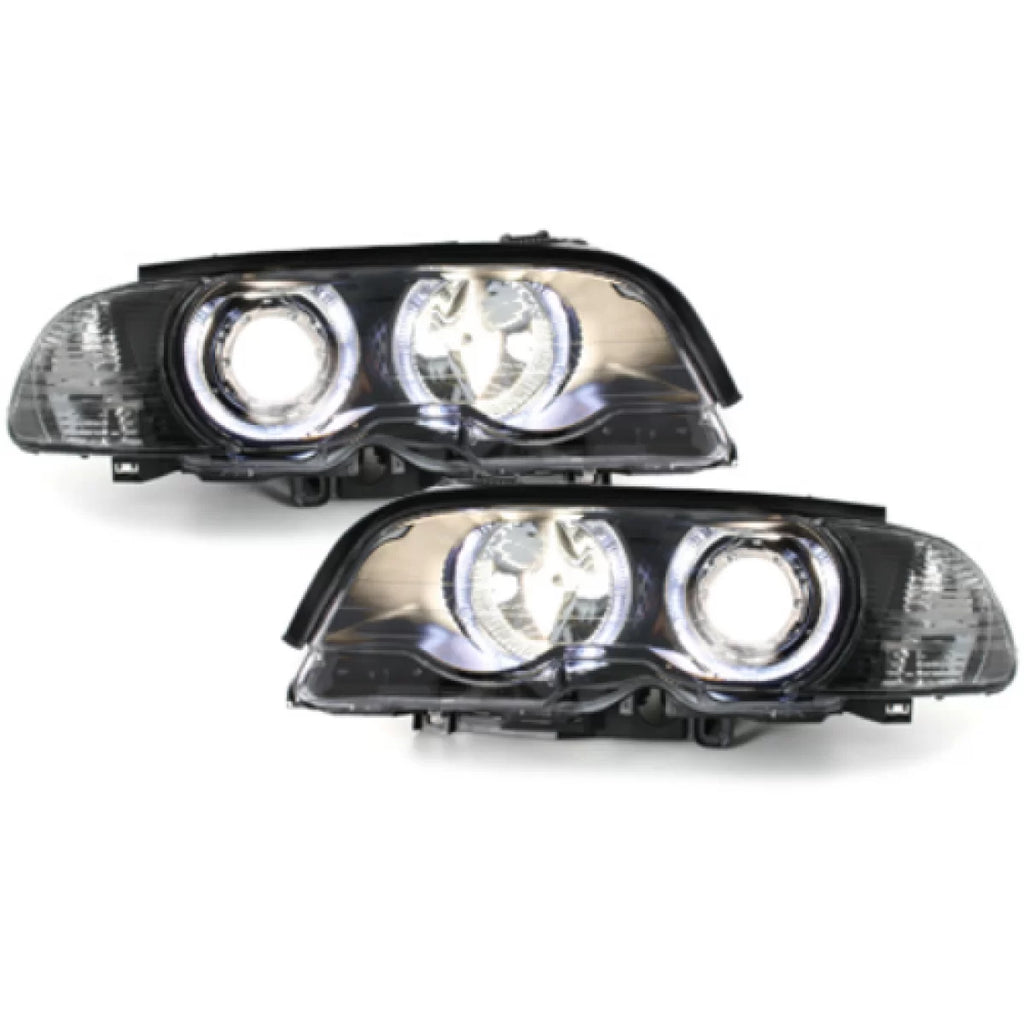 Angel Eyes fari anteriori per BMW Serie 3 E46 Coupe Cabrio (04.1999-03.2003) nero