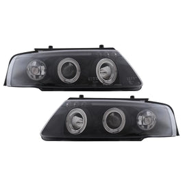 Angel Eyes fari anteriori per VW Passat B5 3B (11.1996-08.2000) nero