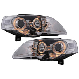 Angel Eyes fari anteriori per VW Passat B6 3C (03.2005-2010) cromato LHD o RHD