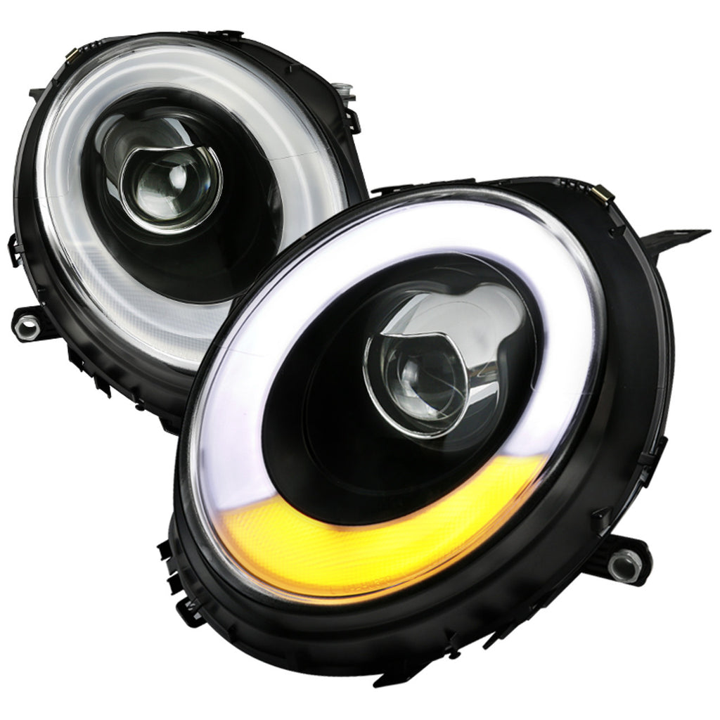 Fari Anteriori Proiettori LED SK-Import Neri Mini Cooper R55 R56 R57 R58