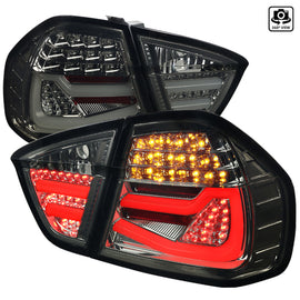 Fanali Posteriori LED SK-Import Cromati Lente Fumé BMW Serie 3 E90 Pre LCI