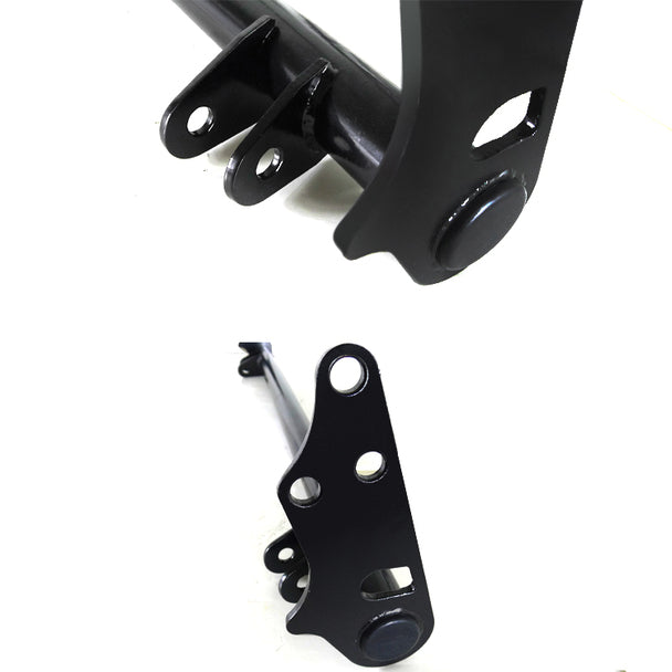 Barra di Trazione Anteriore SK-Import Honda Civic CRX EE ED EC (1987-1991) Nera Argento Inox - foto 3