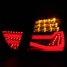 Fanali Posteriori LED SK-Import Cromati Lente Rosso Fumé BMW Serie 3 E90 Pre LCI - foto 2