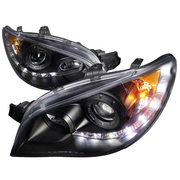 Fari Anteriori con Barra LED SK-Import Neri Subaru Impreza GD GG Hawkeye