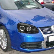Carica l'immagine nel visualizzatore di Gallery, Fari Anteriori Doppio Anello SK-Import Neri Lente Fumé Volkswagen Golf Mk5 - foto 9
