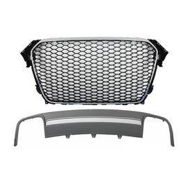 Gruppo Griglia centrale con Diffusore paraurti posteriore per AUDI A4 B8 restyling (2012-2015) berlina/Avant RS design