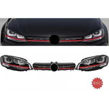 Gruppo fari anteriori 3D LED sequenziale dinamico sequenziale Turn luce RHD con griglia per VW Golf 7 VII (2012-2017)