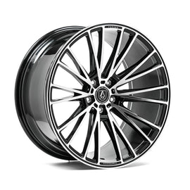 Cerchio in Lega AXE CF2 22x9 ET25-40 5H con foratura su misura Gloss Black & Polished