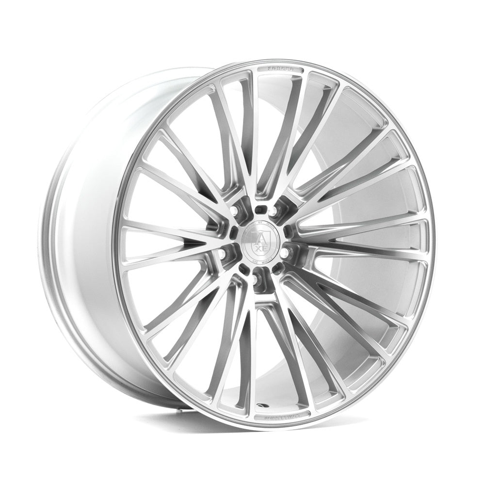 Cerchio in Lega AXE CF2 19x9,5 ET40 5H con foratura su misura Gloss Silver & Polished
