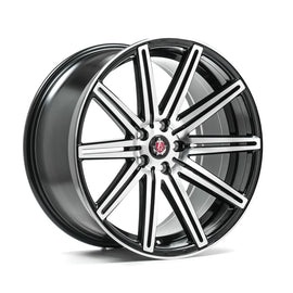 Cerchio in Lega AXE EX15 20x10,5 ET42 5H con foratura su misura Gloss Black & Polished