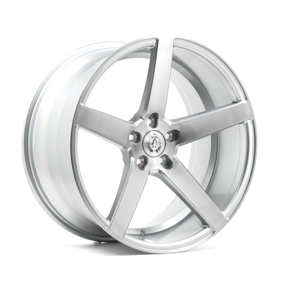 Cerchio in Lega AXE EX18 19x8,5 ET40 5H con foratura su misura Gloss Silver & Polished