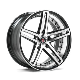 Cerchio in Lega AXE EX20 22x10,5 ET25-38 5H con foratura su misura Gloss Black & Polished