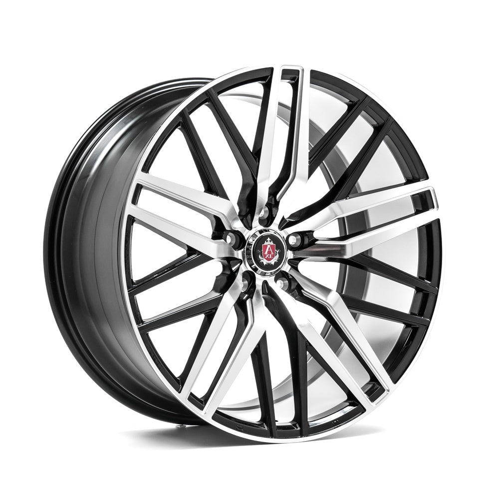Cerchio in Lega AXE EX30 20x10 ET42 5H con foratura su misura Gloss Black & Polished