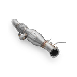 Downpipe RM Motors con silenziatore 63,5 mm per BMW Serie 1 F20 F21 114d 116d 118d 120d 125d N47 in acciaio inox