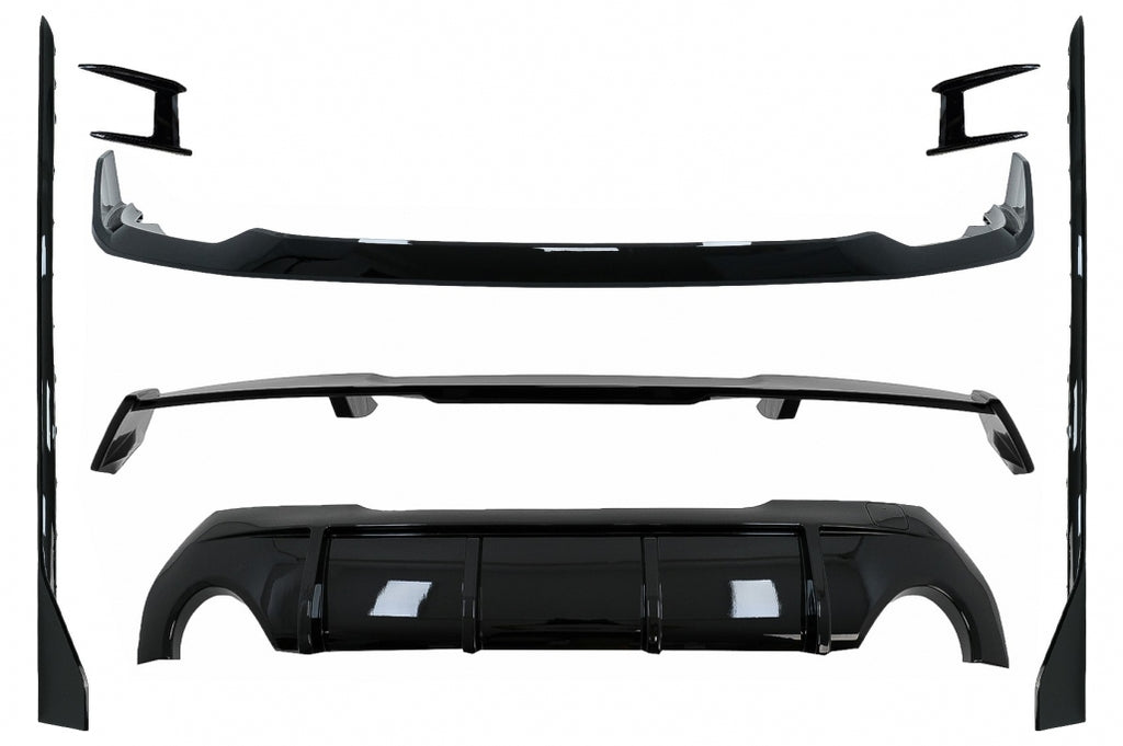 Aero Body Kit Lip anteriore e Diffusore BMW Serie 1 Series F40 M Sport (2019+) Piano Black