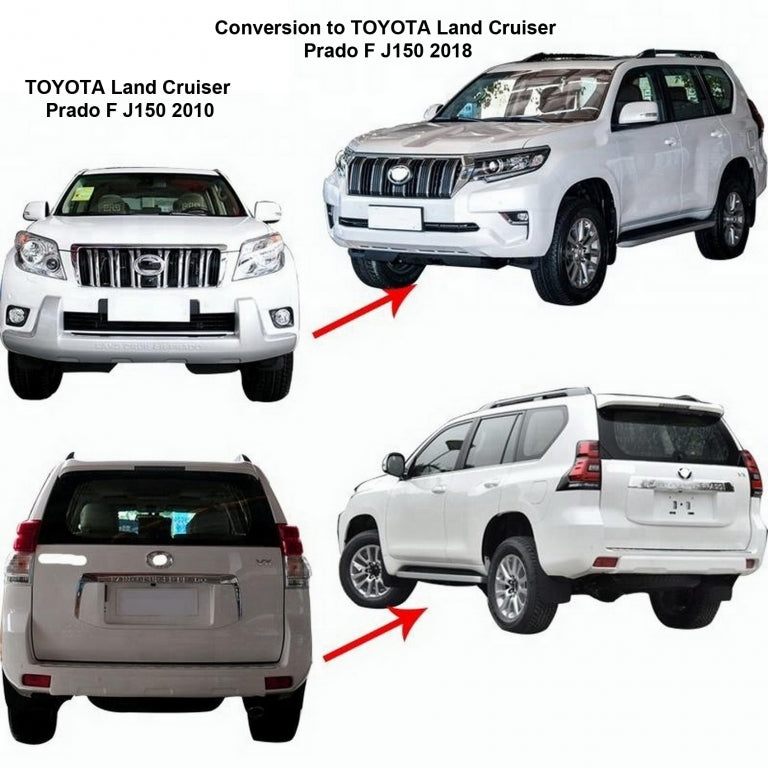 Body Kit Facelift per Conversione Toyota Land Cruiser Prado FJ150 Retrofit Assembly (2010+) to (2018+) Model