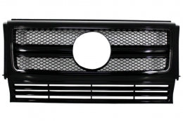 Griglia Anteriore Mercedes Classe G W463 (1990-2017) New G65 G63 Design Full Nero Lucido