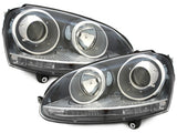 Fari Anteriori DEPO VW Golf MK5 (2003-2009) Jetta (2003-2009) GTI Look Nero Guida a Sinistra