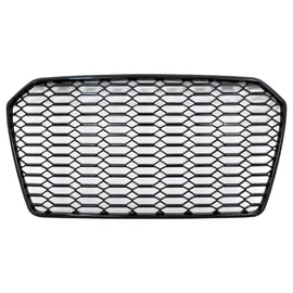 Senza logo Griglia centrale per Audi A6 C7 4G restyling (2014-2018) lucido nero