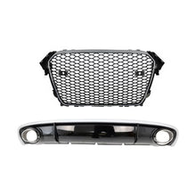 Carica l'immagine nel visualizzatore di Gallery, Senza logo Griglia anteriore con paraurti diffusore &amp; Terminali di scarico RS4 design per AUDI A4 B8 berlina Avant