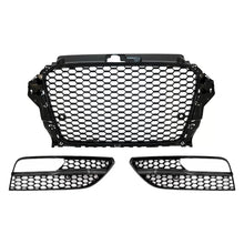 Carica l'immagine nel visualizzatore di Gallery, Senza logo Griglia anteriore con fendinebbia lampada coperture laterale griglie per Audi A3 8V (2012-2016) RS3 design