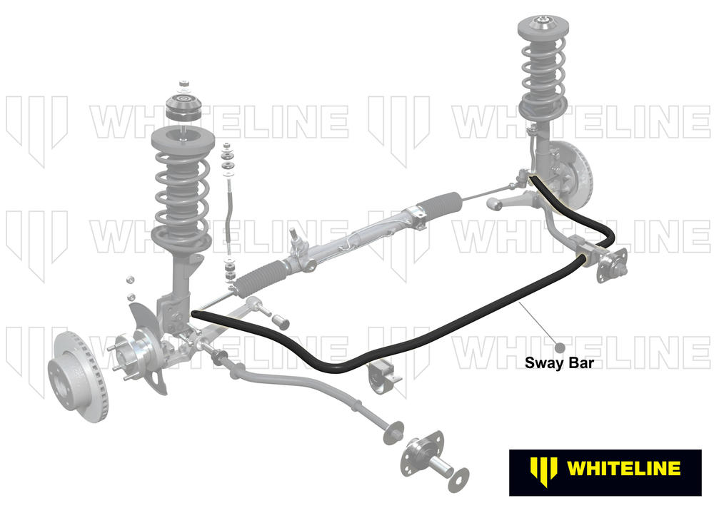 Barra antirollio anteriore Whiteline 27 mm per Mazda RX-7 MK1 SA — dettaglio 1
