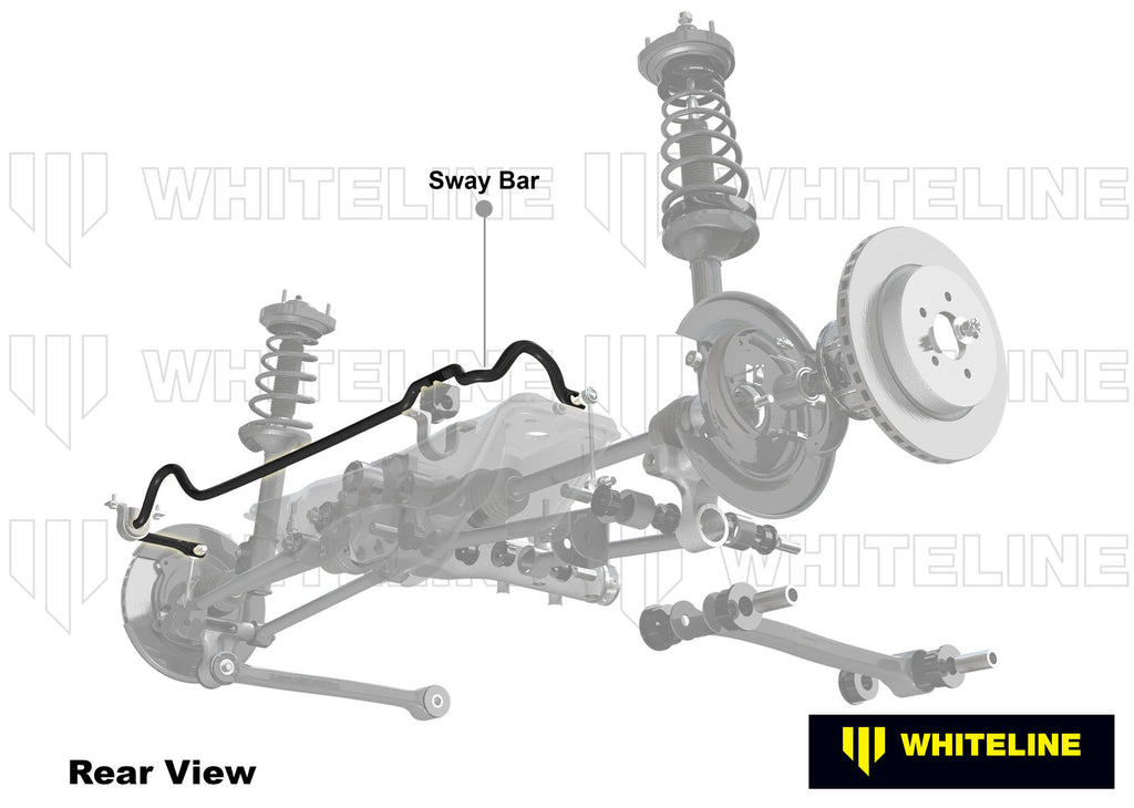 Barra antirollio posteriore Whiteline 16 mm per Mazda MX-5 ND e Abarth 124 Spider — dettaglio 1
