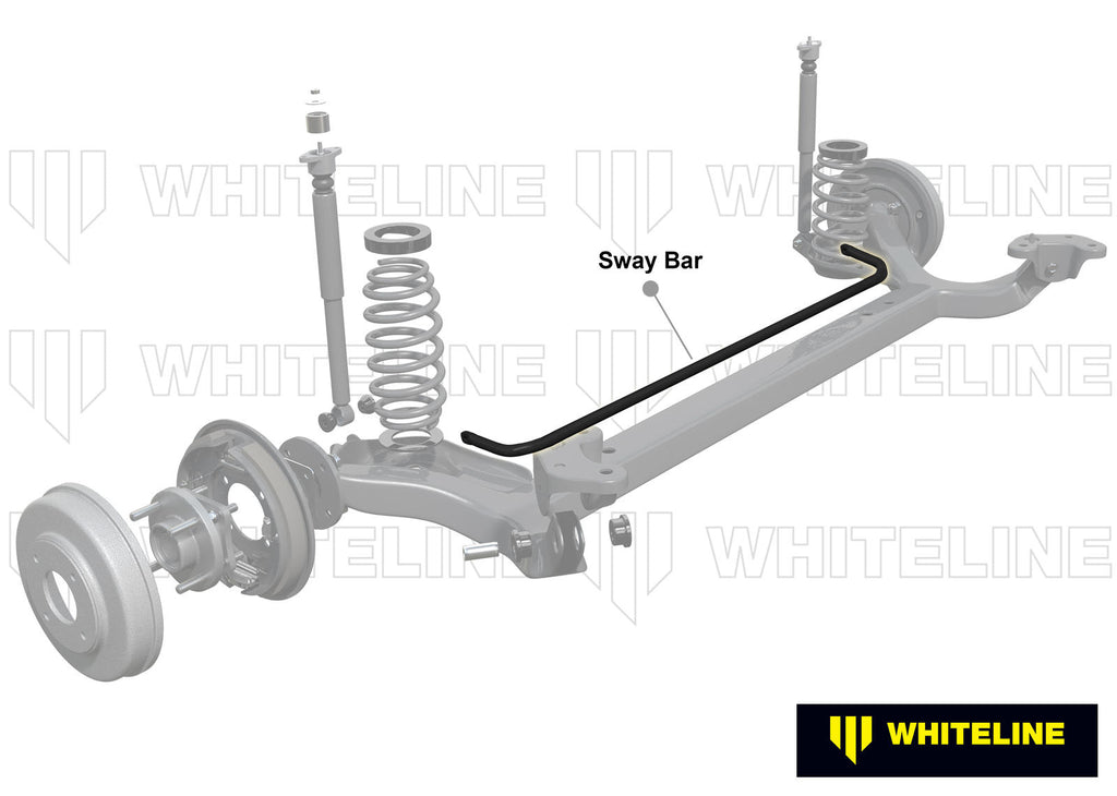 Barra antirollio posteriore Whiteline 22 mm per Toyota Corolla ZZE122 e Prius NHW11 — dettaglio 1