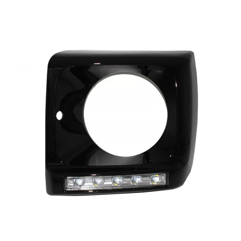 Nero fari anteriori coperture LED DRL cromato per Mercedes Classe G W463 (1989-2012) G65 design con fari anteriori
