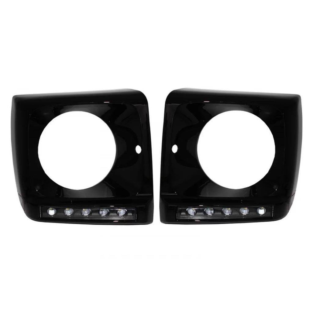 Nero fari anteriori coperture LED DRL per Mercedes Classe G W463 (1989-2012) G65 design con fari anteriori Bi-xenon