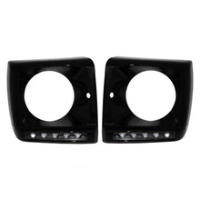 Carica l'immagine nel visualizzatore di Gallery, Nero fari anteriori coperture LED DRL per Mercedes Classe G W463 (1989-2012) G65 design con fari anteriori Bi-xenon
