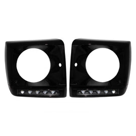 Nero fari anteriori coperture LED DRL per Mercedes Classe G W463 (1989-2012) G65 design con fari anteriori Bi-xenon