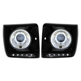 Nero fari anteriori coperture LED DRL per Mercedes Classe G W463 (1989-2012) G65 design con fari anteriori Bi-xenon