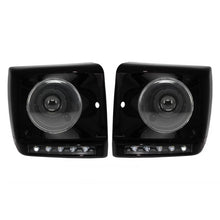Carica l'immagine nel visualizzatore di Gallery, Nero fari anteriori coperture LED DRL per Mercedes Classe G W463 (1989-2012) G65 design con fari anteriori Bi-xenon