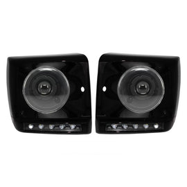 Nero fari anteriori coperture LED DRL per Mercedes Classe G W463 (1989-2012) G65 design con fari anteriori Bi-xenon