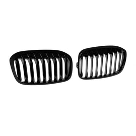 Nero Griglie a doppio rene per BMW Serie 2 F45, F46 2017-2019 a lamella singola
