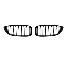 Nero Griglie a doppio rene per BMW Serie 4 F32, F33, F36 2013-2021 a lamella singola