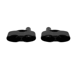 Nero lucido Terminali di scarico tipo 65 per Mercedes Classe S W221 2005-2013, Classe E W211 2002-2008, W212 2009-2016