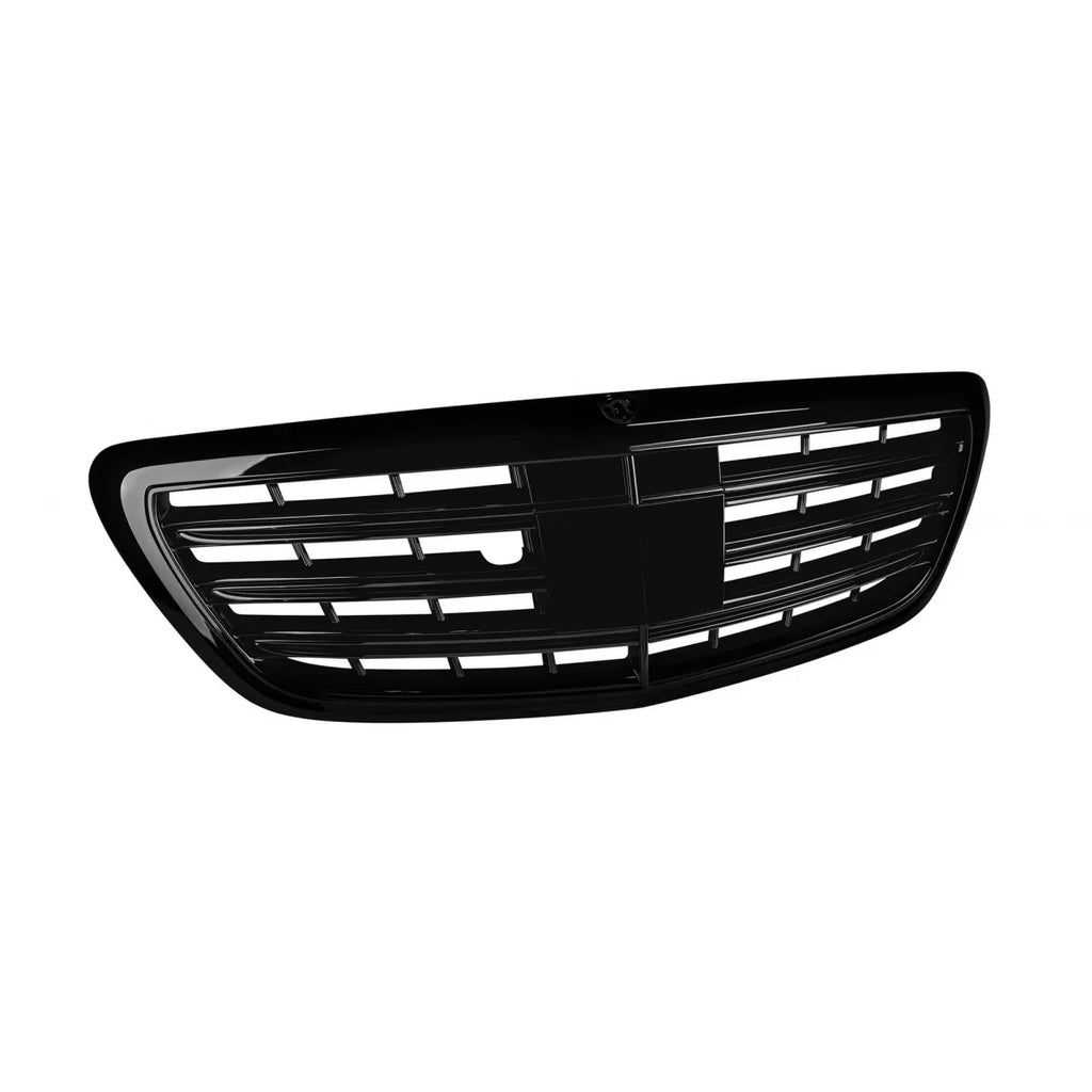 Nero lucido griglia tipo A design per Mercedes Classe S W222 2013-2020 per il modello con Distronic e Visione notturna