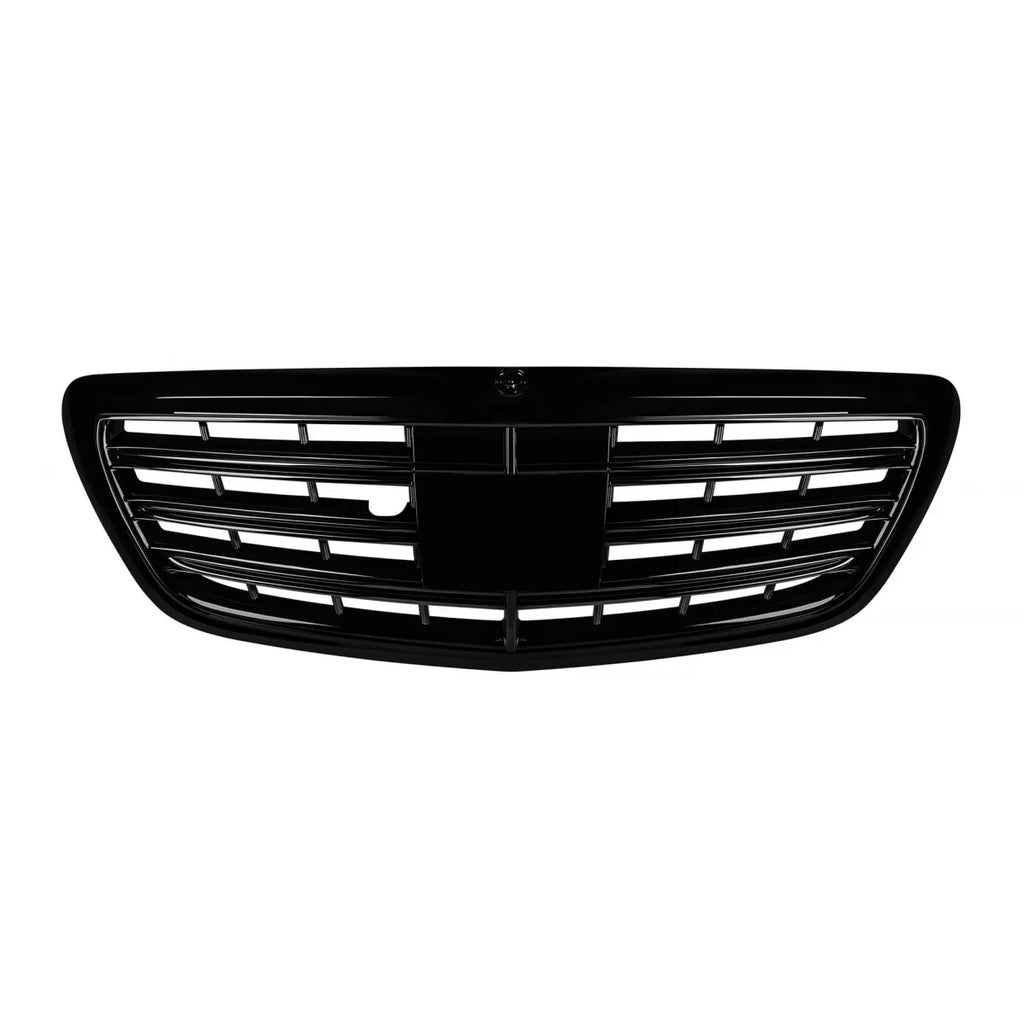 Nero lucido griglia tipo A design per Mercedes Classe S W222 2013-2020 per il modello con Distronic e Visione notturna