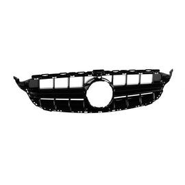 Nero lucido griglia tipo E63 per Mercedes Classe C W205, S205 2014-2019