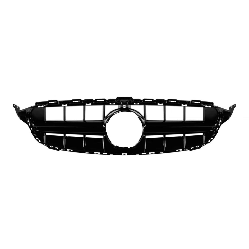 Nero lucido griglia tipo E63 per Mercedes Classe C W205, S205 2014-2019