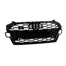 Carica l'immagine nel visualizzatore di Gallery, Griglia Audi A4 B9.5 2020-2024 stile S4 nera lucida