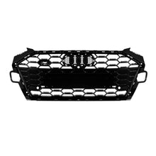 Carica l'immagine nel visualizzatore di Gallery, Griglia Audi A4 B9.5 2020-2024 stile S4 nera lucida