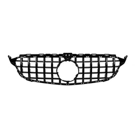 Nero lucido GT-R stile griglia per Mercedes Classe C W205 berlina, S205 station wagon, C205 coupe 2014-2018